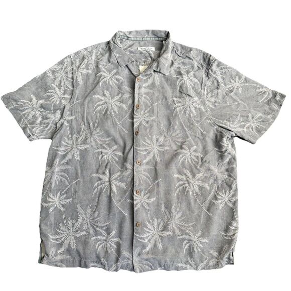 Tommy Bahama Other - Tommy Bahama Palms In Parades Camp Shirt‎ Gray  Button Up Men’s IXL/ITG